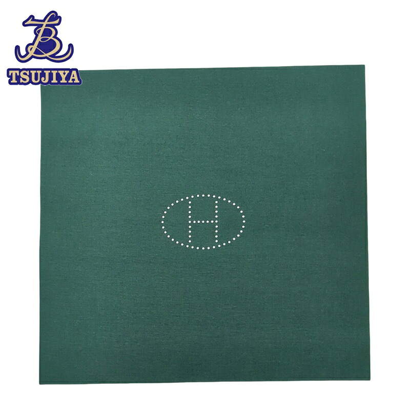 【中古A】大型貨物輸送 HERMES エルメス プレイマット 力くらべつや消し Hロゴタイプ 緑であること フェルト【辻屋質店S1040】【一六銀行見せびらかす】