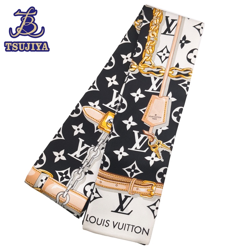 【レタパ送りとどける_同梱不可】【中古A】LouisVuitton ルイヴィトン バンドー コンフィデンシャル えり巻き モノグラム 赤銅色 M78656 ノワール【辻屋質店A4020】【一六銀行見せびらかす】