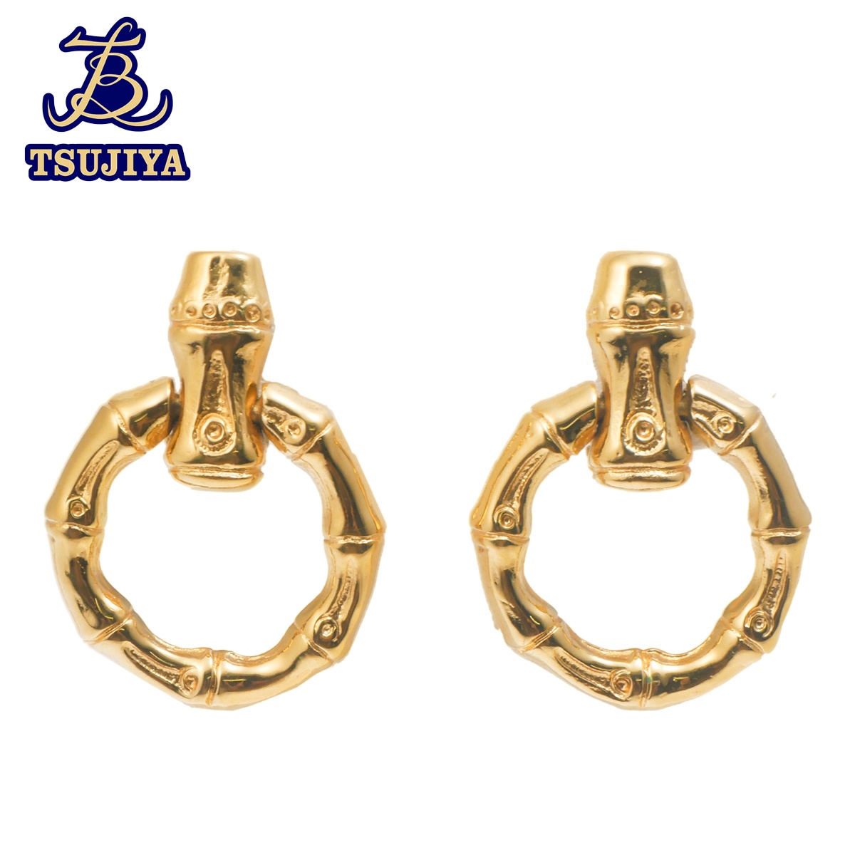 【中古AB】 GUCCI グッチイヤリング バンブースイング ゴールドメッキ28.3g 両耳用【辻屋質店J3043】 【質屋出店】｜辻屋質店