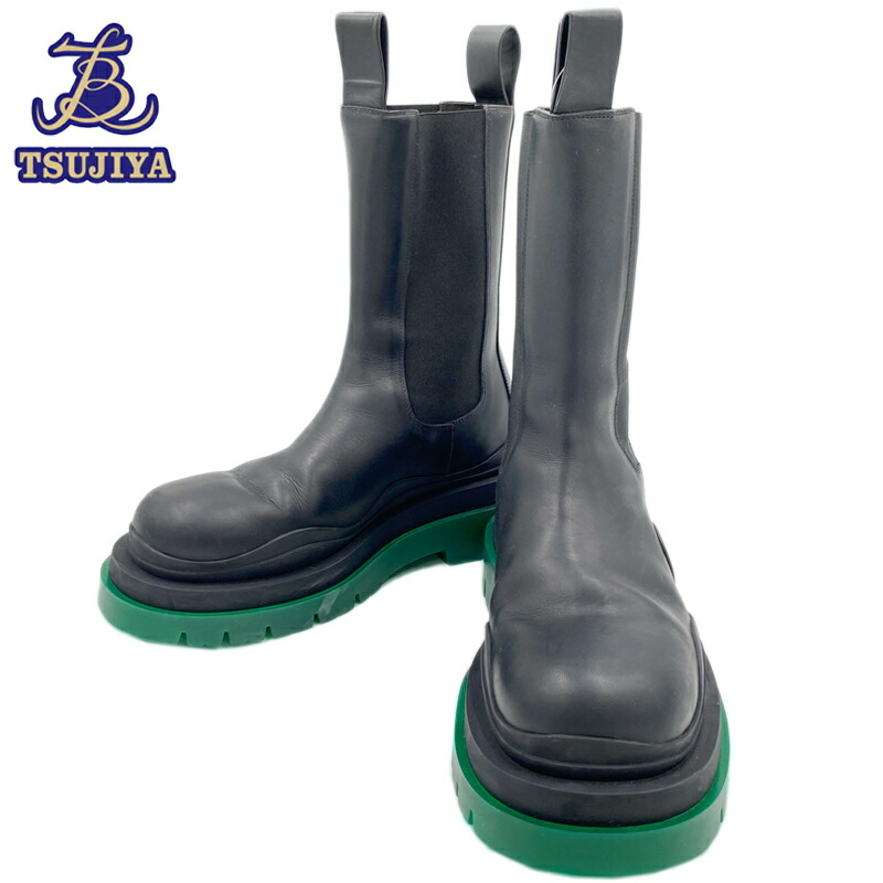 楽天市場】【中古】BOTTEGA VENETAタイヤブーツ ブラック サイズ：36