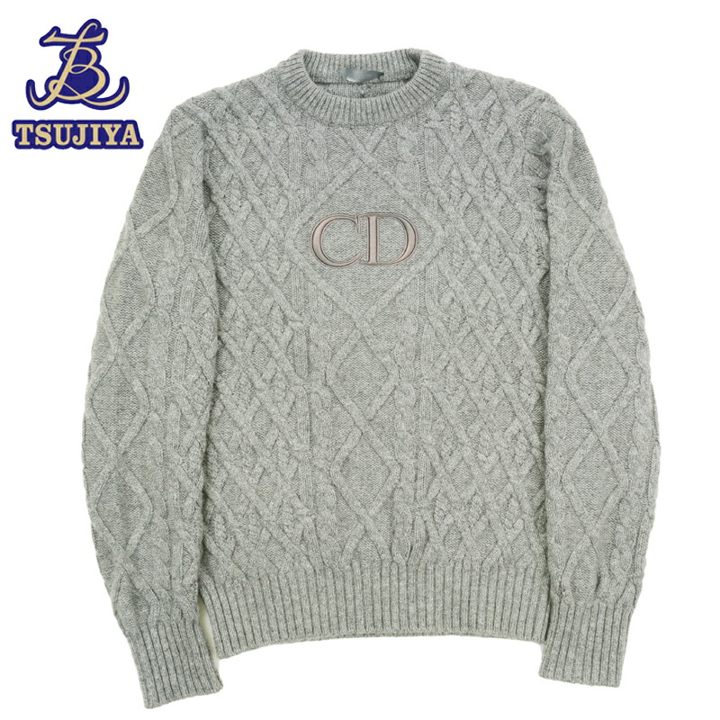 極美□20AW DIOR オブリーク　ニット　セーター　XS ☆DIOR☆】オブリーク リバーシブル ラウンドネック セーター