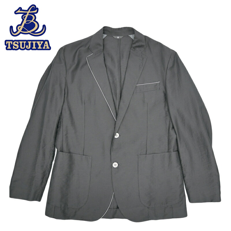 ★ほぼ美品★LANVIN ランバン 　ジャケット　薄手　ブラック　メンズ 　#48　中古A【辻屋質店A3464】 【中古】【質屋出品】