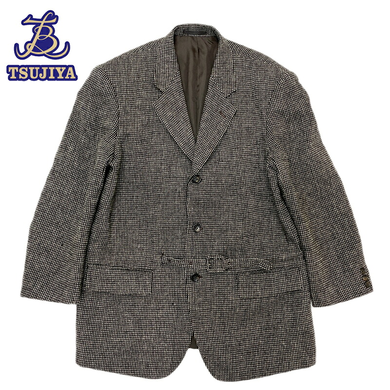【中古AB】COMME des GARCONS コムデギャルソン ツイードジャケット ブラック×ブラウン系 #M 【辻屋質店A3235】【質屋出品】