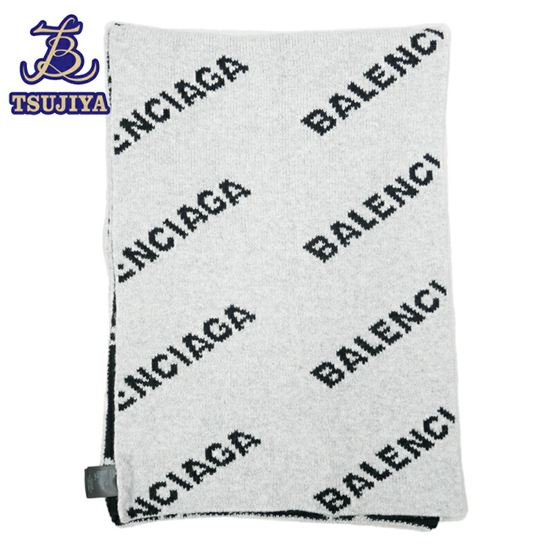 BALENCIAGA ロゴ入りマフラー ブラック/ホワイト 楽天市場】バレンシアガ フットボールスカーフ ロゴマフラー