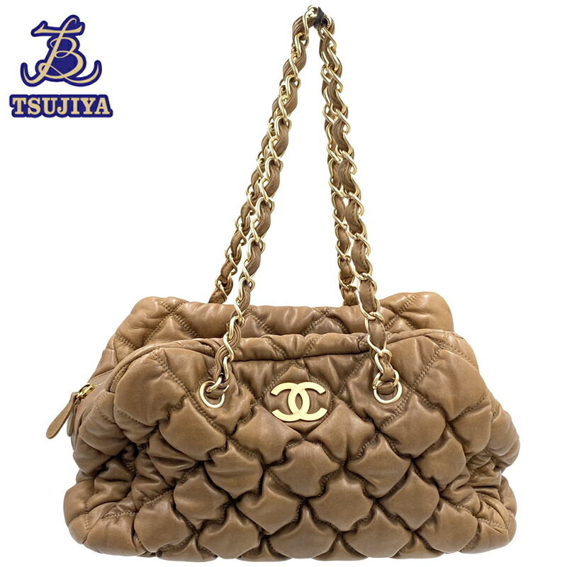 楽天市場】CHANEL シャネル バブルキルト チェーンショルダー