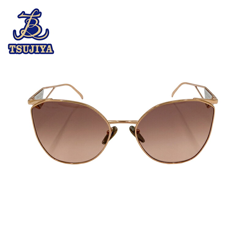 【中古A】 PRADA プラダ 黒眼鏡 ペールゴールド 三角形一皿 SPB-50Z【辻屋質店S0937】【一六銀行見せびらかす】