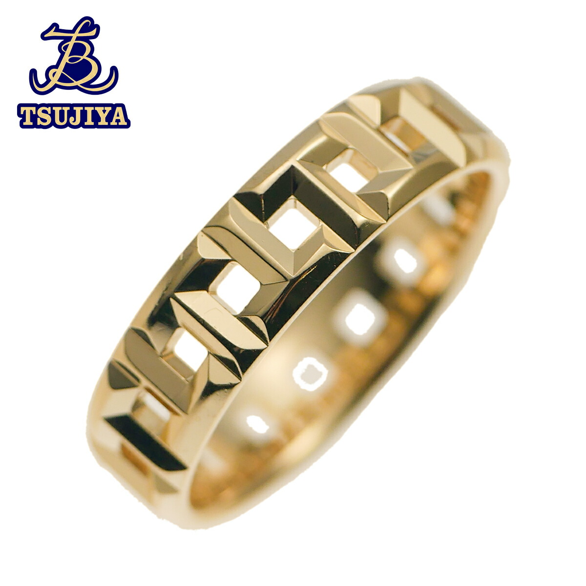 美品 Tiffany ティファニー トゥルーナローリング 18k PG 14号
