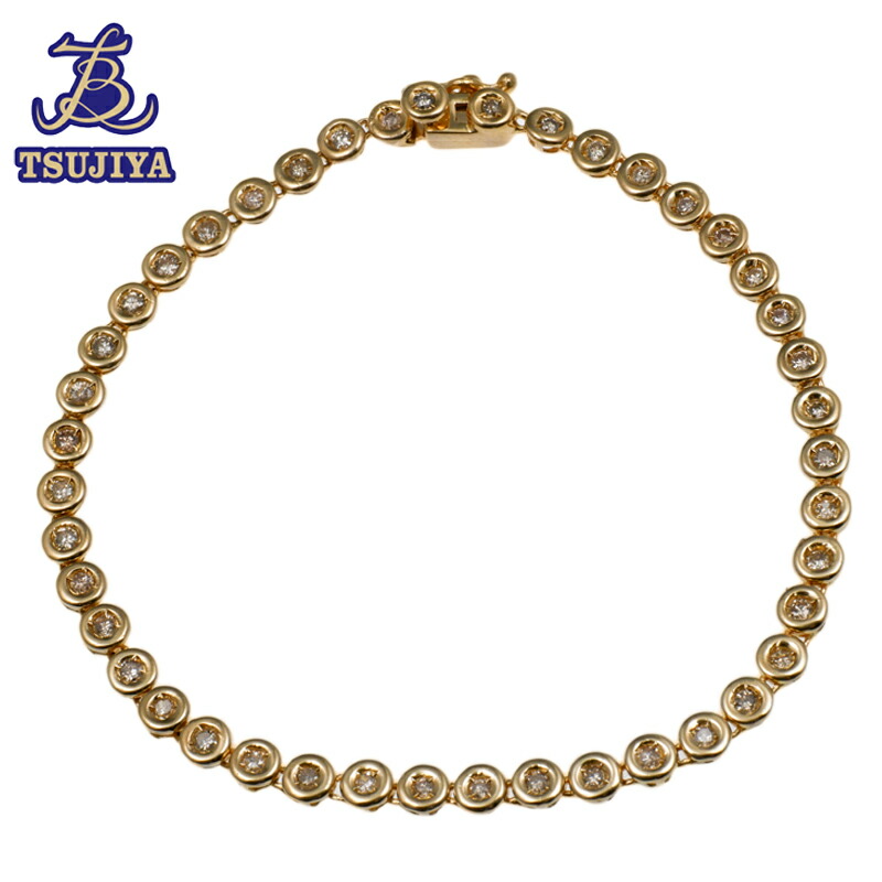 【中古AB】K18テニスブレスレットダイヤ D1.00ct18.5cm 9g(辻屋質店J2632)(質屋出品)|辻屋質店