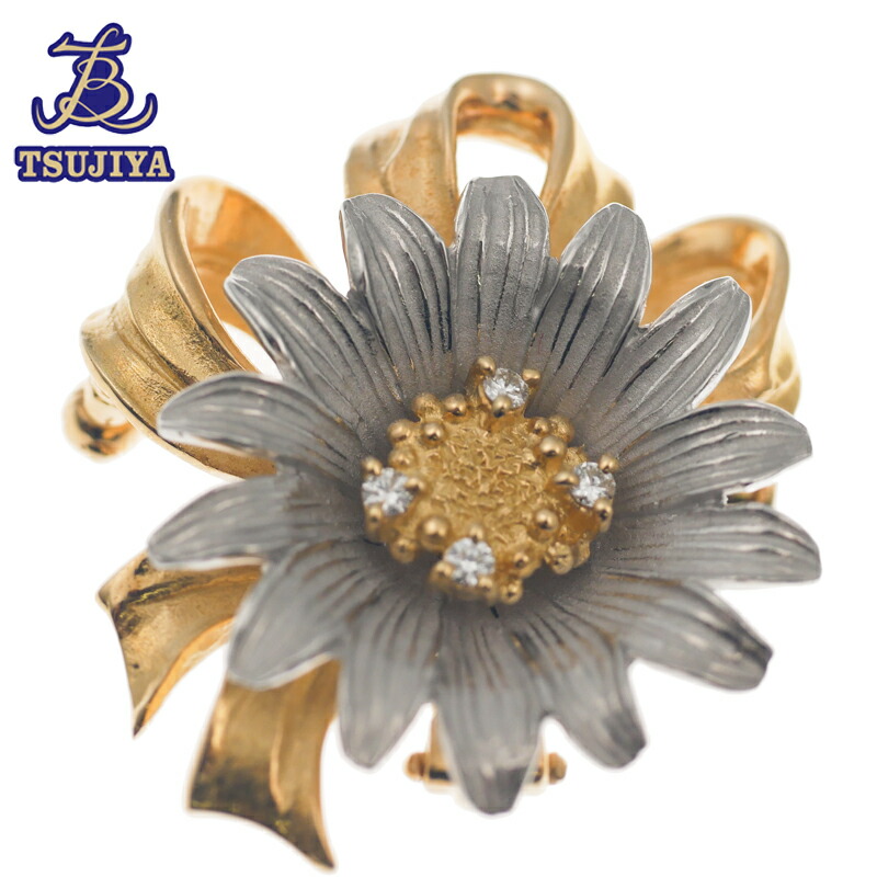 楽天市場】【中古】石川暢子 アンモライト ダイヤモンド ブローチ