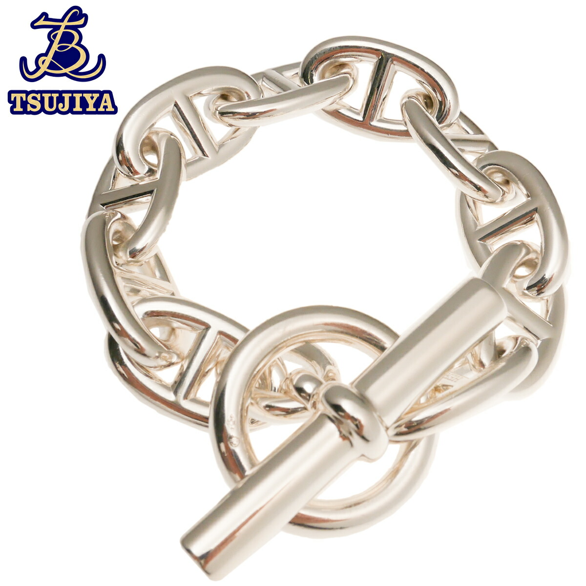 HERMES　シェーヌダンクル　美品 HERMES 美品 エルメス シェーヌダンクル ブレスレット 925 15cm