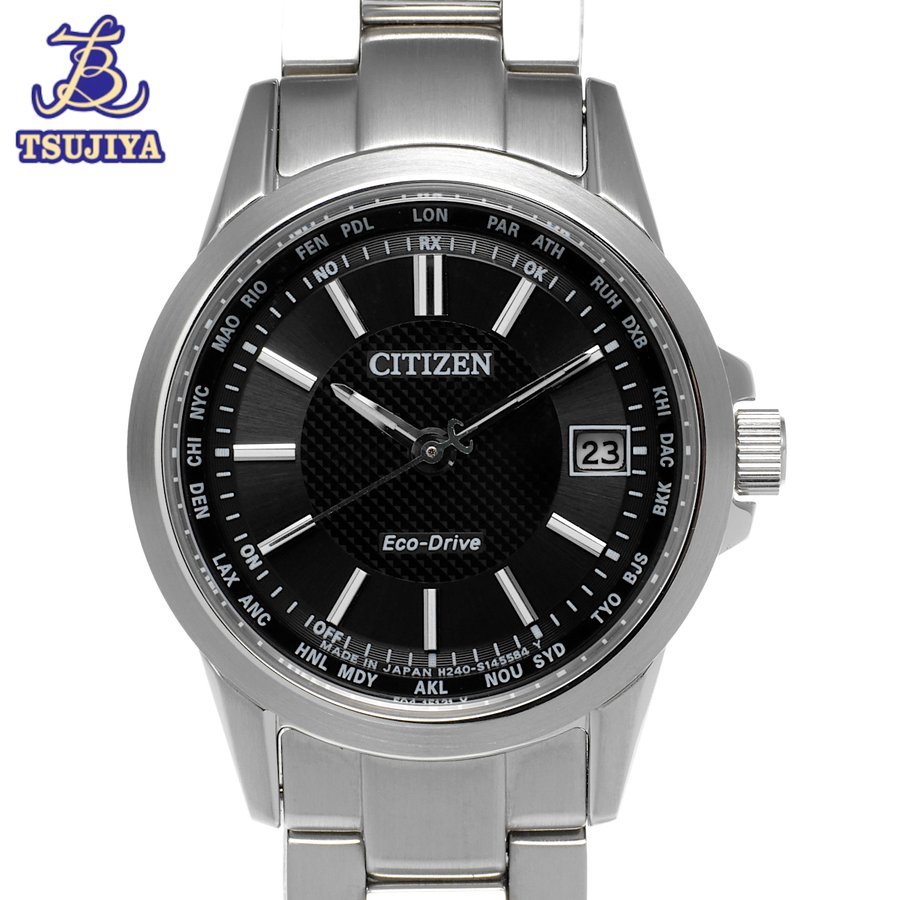 Citizen シチズン エコドライブ ブラック文字盤 ステンレス ソーラー Ec1130 55e 新品同様 辻屋質店w02 中古 質屋出品 Mozago Com