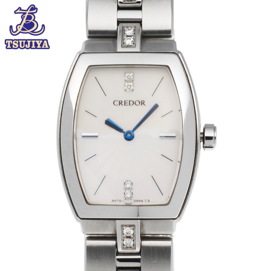 【希少.】SEIKO CREDOR クレドール 腕時計 5A70-3C40 CREDOR セイコー クレドール 5A70-3C40 レディース ブルーメノウ