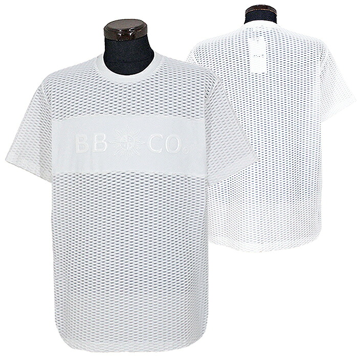 アンジェロ ビビコ_半袖丸首メッシュTシャツ_ホワイト_2026春夏■メンズファッションツルタ｜メンズファッション　ツルタ