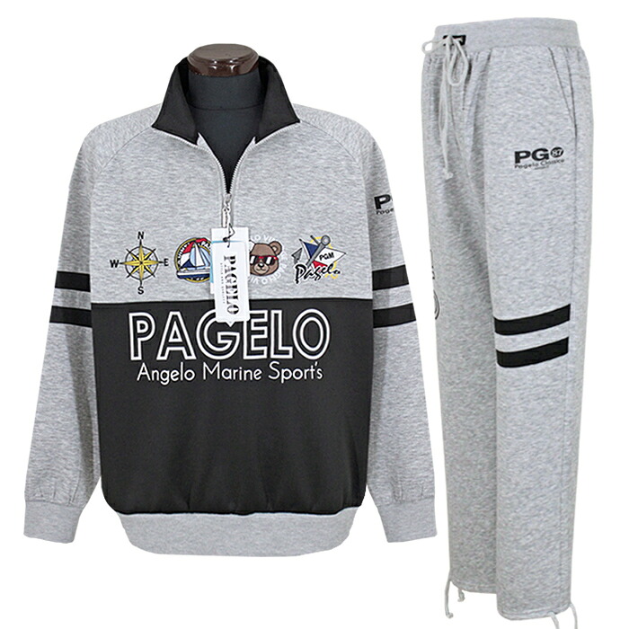 パジェロ_レーヨンジャージスウェット上下_薄墨色_2026春夏\u003cBR\u003eメンズファッションツルタ