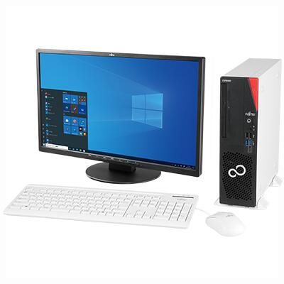 【中古】富士通 ESPRIMO D588 デスクトップパソコン Windows11 Pro 64bit Core i5 第8世代 メモリ16GB 新品SSD 512GB DVDドライブ 21.5型モニター付｜ツタエ