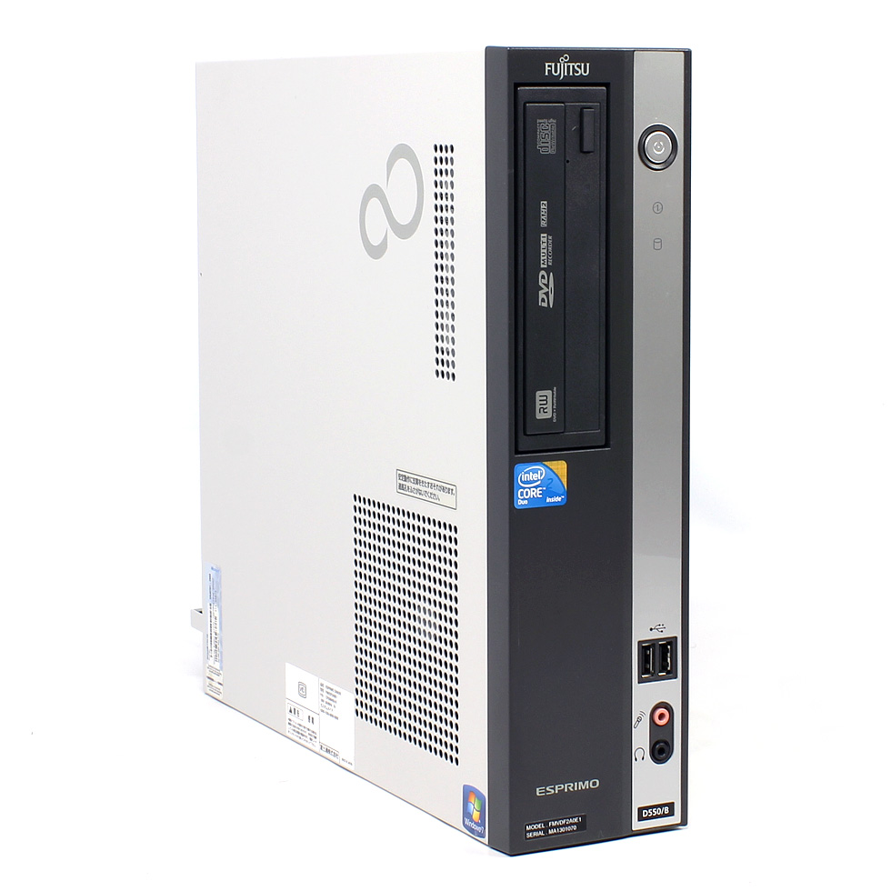 Office 2013付き/Windows7 Pro/富士通 D530/A Core2 Duo 2.93GHz/2GB/160GB/DVD/HDDリカバリー領域有り 中古パソコン デスクトップ