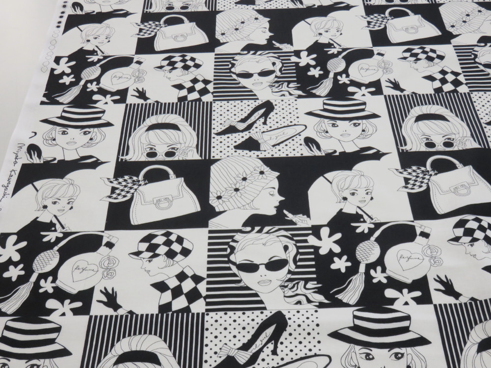 Miyako Kawaguchiおしゃれなお姉さんシーチング1m 最大700円クーポン対象!生地 布 SPELL BY MIA 「TORSO