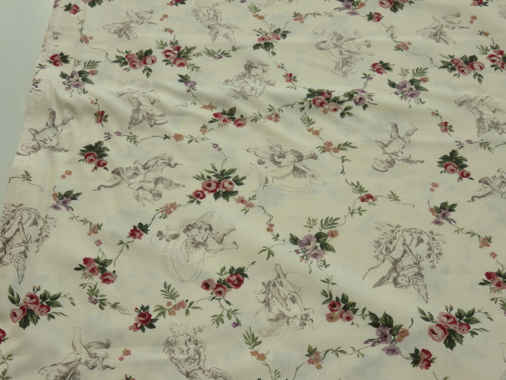 楽天市場】パネル柄 シーチング生地 布 フラワー＆エンジェル