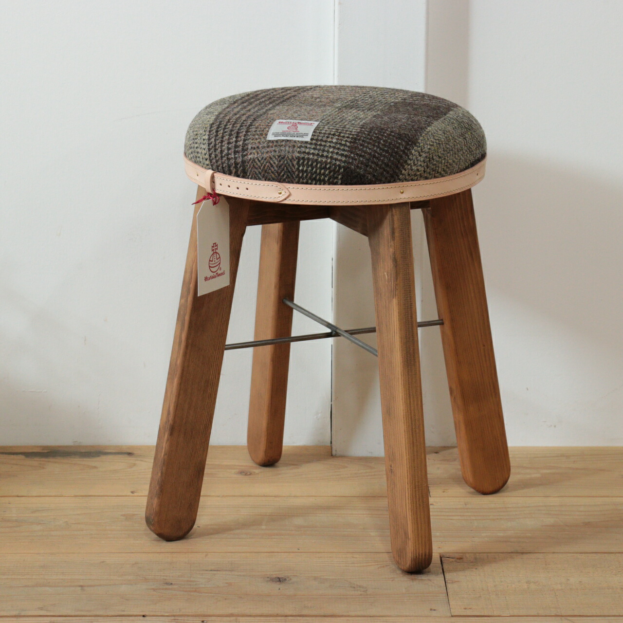 楽天市場】送料無料 HARRIS TWEED（ハリスツイード）スツール