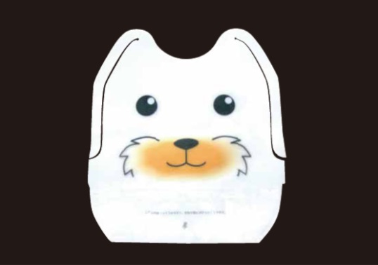 大黒工業(株) 品番:488076 赤ちゃん前垂れ 衣嚢付 こいぬ 250枚入