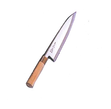 原型 本霞・玉白鋼 相出刃（片刃）240粍【品番:KS2424】JAN:4548170204508