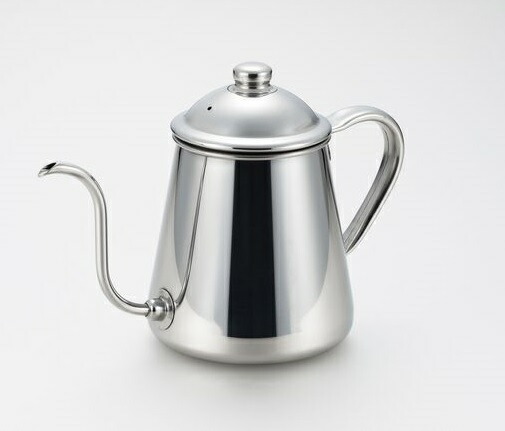 鷹ヒロ 18-8 コーヒードリップポット 雫 ０.９Ｌ 【電磁膳立て器相応う】コーヒードリップポット☆超極細模範例
