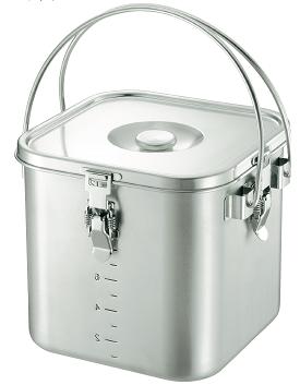 新品‼️クロムステンレス製 IH対応　スタッキング角型給食缶　Wハンドル仕様 楽天市場】IH対応スタッキング角型給食缶 Wハンドル仕様