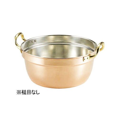 和田助製造所 SW 銅 円付鍋 30糎 一皿分の料理鍋 両二号さん 3450-0301 ※槌目なし JAN：4562171640172