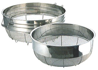 弁慶　18-8　広巾ざる　４６cm　把手なし　　【ＨＦ-３０５】JAN:4977544030502｜厨房・Byonho