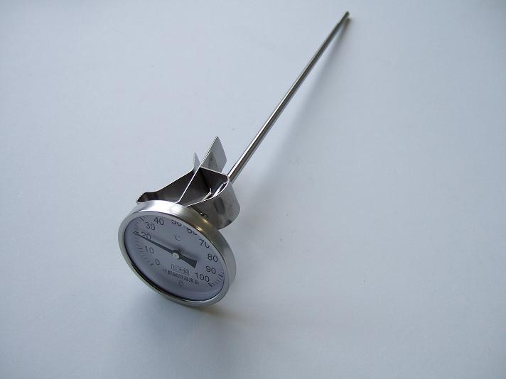 楽天市場】斜面式 寸胴鍋用温度計350mm スライド式ホルダー付(PYS-350