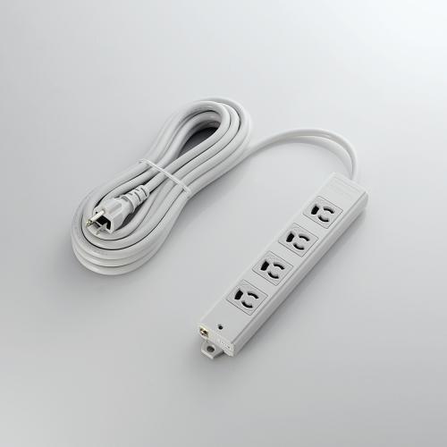 【5個セット】 エレコム T-WRM3450LG/RS 電源タップ 5m コンセント 延長コード タップ EU RoHS指令準拠 工事用抜け止めタップ 4個口 ELECOM 配線 ホワイト マグネット 工事用タップ マグネット付 グレー 業務用 ライトグレー 抜け止め マグネット付き 電源 送料無料