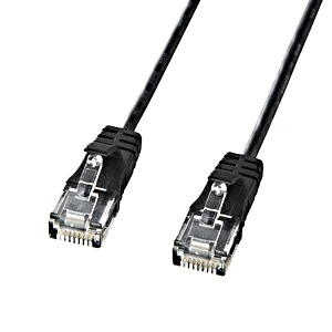 【8個セット】 サンワサプライ カテゴリ6準拠極細LANケーブル ( ブラック 2m ) KB-SL6-02BK おまとめセット 送料無料