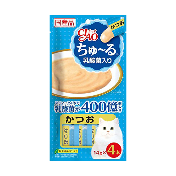 楽天市場 チャオ Ciao Ciaoちゅーる 乳酸菌入り かつお 14g 4本 キャットフード 猫 ネコ ねこ キャット Cat ニャンちゃん 商品は1点 個 の価格になります ウルマックス 楽天市場店