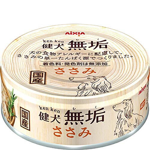 【24個セット】 アイシア 健犬 無垢 ささみ 65g パテ アダルト 犬用フード ドッグフード ペット用品 ウェットフード 全ステージ 国産 無添加 ドッグ 健犬無垢 フード ウェット ペット 犬用 安心素材