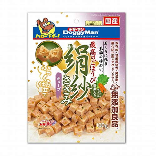 【16個セット】 ドギーマン 無添加良品 絹紗 キューブ 野菜入り 100g 犬 おやつ 無添加 全犬種 生後2ヶ月以上 日本製 ふっくら仕立て ドギーマンハヤシ 犬用おやつ シニア犬 ソフトタイプ 保存料不使用 国産フード ドッグフード 絹紗ビーフ ペット用品 安心素材