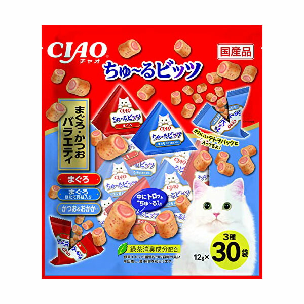 楽天市場】猫 おやつ CIAO ちゅ〜るビッツ まぐろ・かつおバラエティ