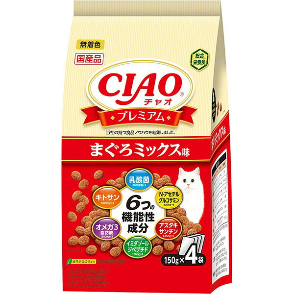 【12個セット】 いなば CIAO プレミアム まぐろミックス味 150g×4P