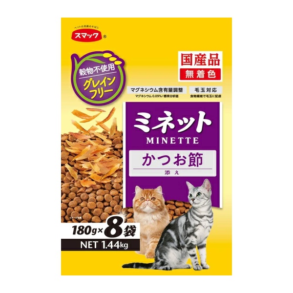 【12個セット】 スマック ミネット グレインフリー かつお節添え 1.44kg
