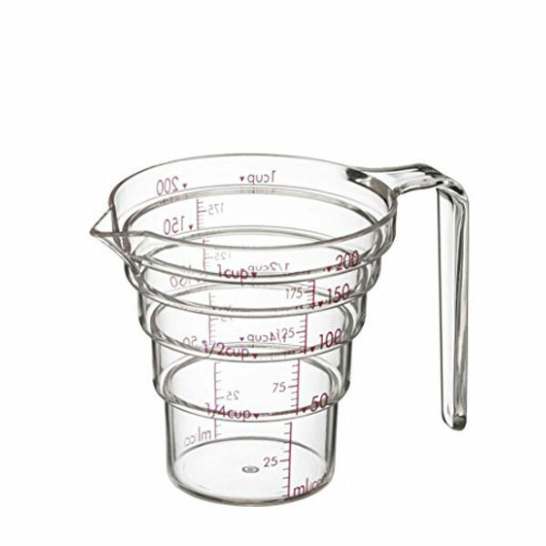 【10個セット】 山崎実業 電子レンジ対応 段々計量カップ 200ML クリア 2699 道具 計量 プレゼント 人気 食洗機対応 キッチン 新生活 食洗器対応 割れにくい キッチン雑貨 レンジ メモリ 調理小物 耐熱 キッチン用品 インテリア おしゃれ 人気商品