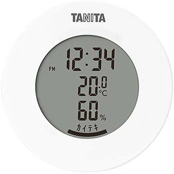 【10個セット】 タニタ 温湿度計 時計 温度 湿度 デジタル 卓上 マグネット ホワイト TT-585 WH ライトブラウン 丸い 御祝 湿度計 高さ プレゼント お返し 熱中症 ライトブルー 観葉植物 名入れ ブルー ブラック 置き お祝 内祝い 人気商品