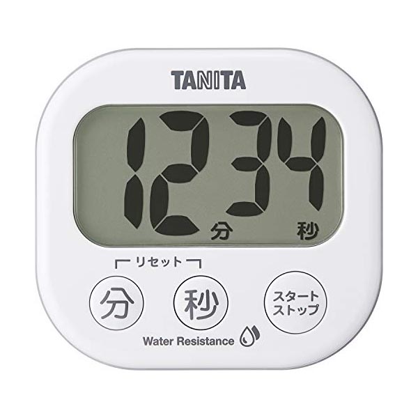 【3個セット】 タニタ キッチンタイマー 洗える でか見えタイマー ホワイト TD426WH 8.4×7.8×2.2cm 衛生的 御祝 見やすい 計量 マグネット付 プレゼント 清潔 大画面 キッチン 調理 品番 家庭 タイマー キッチン雑貨 キッチン家電 人気商品