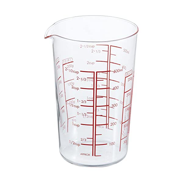 【10個セット】 HARIO ハリオ 日本製 耐熱ガラス製 メジャーカップ 500ml MJC-50-R-BK クリア 高品質