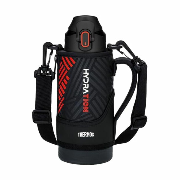 【10個セット】サーモス 水筒 真空断熱スポーツボトル 800ml ブラックオレンジ 保冷専用 子供用 ポーチ付き 肩に優しいストラップ FJS-800F BKOR 人気商品