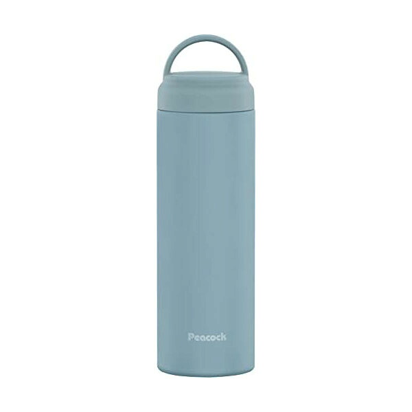 【5個セット】ピーコック魔法瓶工業 The-peacock ピーコック 水筒 480ml 真空断熱 保温 保冷 取っ手付き 軽い シンプル マグ 洗いやすい ステンレス マグボトル スモーキーブルー AKZ-48 ASM 人気商品