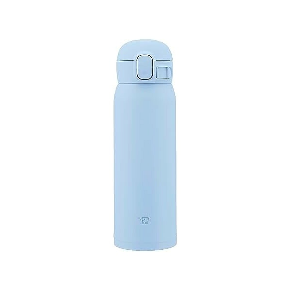 【10個セット】象印マホービン ZOJIRUSHI 水筒 シームレスせん 480ml ワンタッチ ステンレスマグ エアリーブルー パッキン一体化で洗うのは3点だけ SM-WS48-AM 人気商品