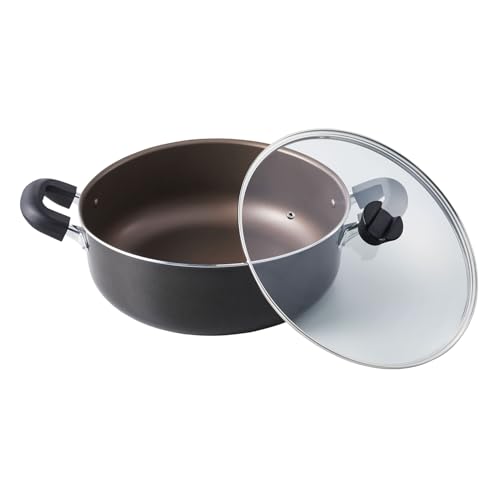 Bestco ベストコ 大きくて洗いやすい 大型鍋 32cm IH ブラウンメタリック ND-8224