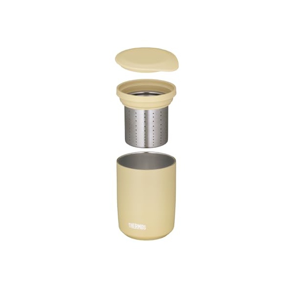 【2個セット】 サーモス 茶こし付き 真空断熱ティータンブラー 400ml サンドベージュJTB-400FI SDBE