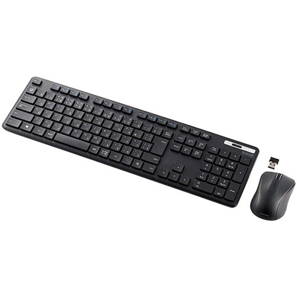 【2個セット】 ELECOM TK-FDM110MKBK 無線薄型フルキーボード&マウス/TK-FDM110MKBKシリーズ 送料無料