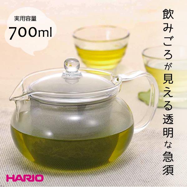 【24個セット】 HARIO 茶茶急須 丸 700ml CHJMN-70T 調理用品 茶茶急須丸 ハリオ 耐熱 ガラス 食洗機対応 電子レンジ対応 熱湯対応 急須 ティーポット 茶こし付き 透明 クリア 耐熱ガラス製 お洒落 シンプル 日本茶 紅茶