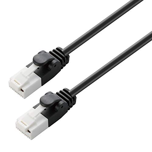 【15個セット】 ELECOM EU RoHS指令準拠 CAT6対応 爪折れ防止 LANケーブル 1m / 簡易パッケージ仕様 ( ブラック ) 配線 ツメが折れない ヨリ線 爪折れ防止コネクタ スタンダード ツメ折れ防止 ツメ折れ防止タイプ エレコム 送料無料